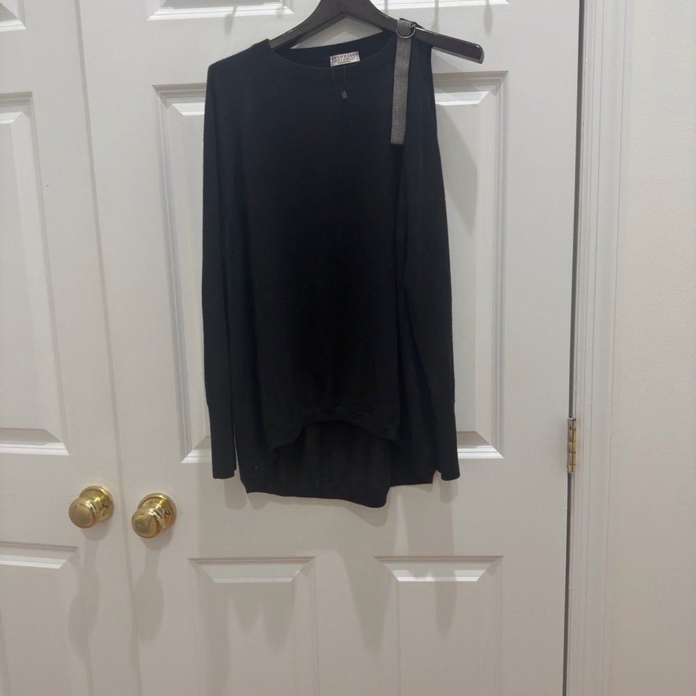 Brunello Cucinelli Black Cashmere Sweater